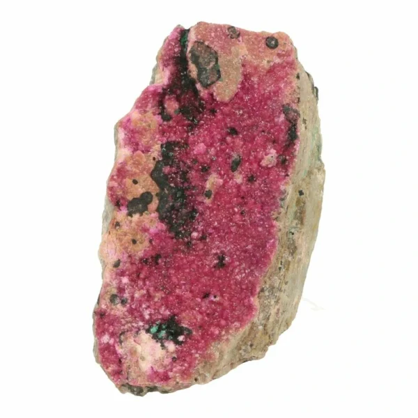 Mooie helderrode cobalto calciet met malachiet nr20