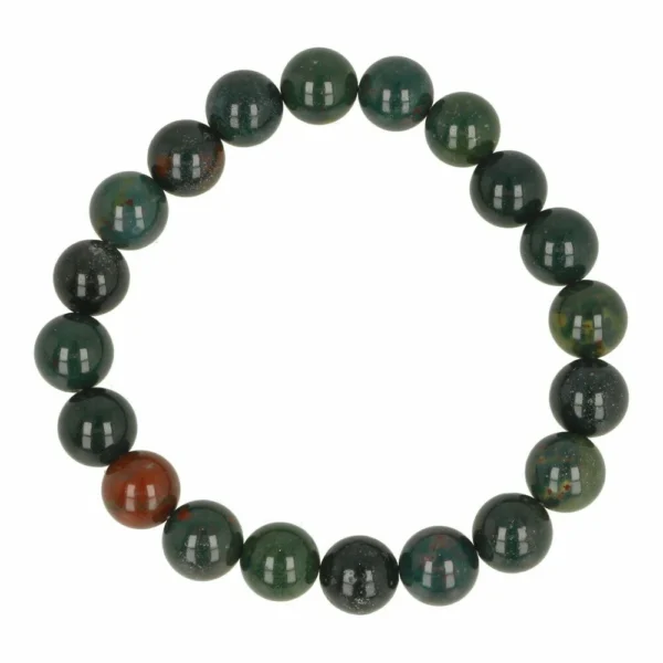 Mooie heliotroop herenarmband met kralen van 10mm en een polsomtrek van 18cm