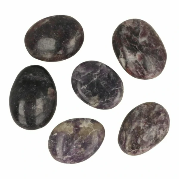 Fraaie paarse lepidoliet knuffelsteen van 4,5-5,5cm lang