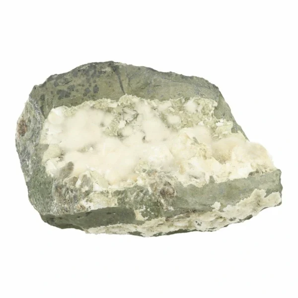 Bijzondere okeniet geode nr1 uit India van 14cm breed met fraaie kristallen