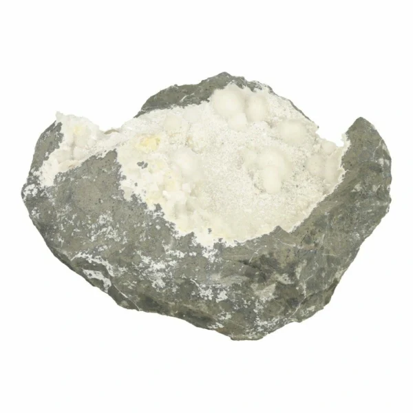 Bijzondere grote okeniet geode nr3 uit India met mooie kristallen