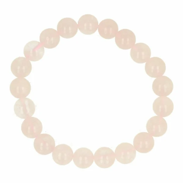 Fraaie rozenkwarts herenarmband met kralen van 10mm en een polsomtrek van 18cm