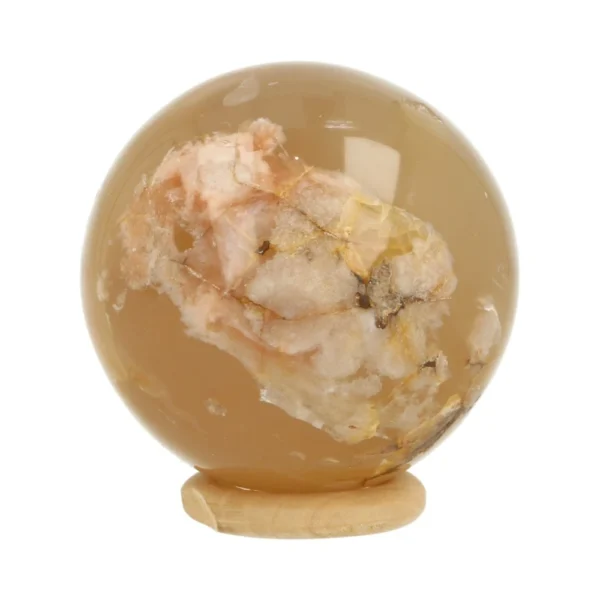 Fraaie bloemagaat bol met diameter van 53mm