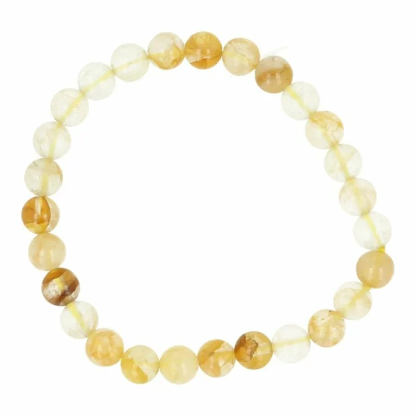 Golden healer armband met kralen van 6mm in gele kleur en passend bij een polsomtrek van 16cm