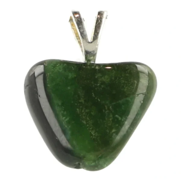 Fraaie groene toermalijn hanger met oogje van zilver nr8