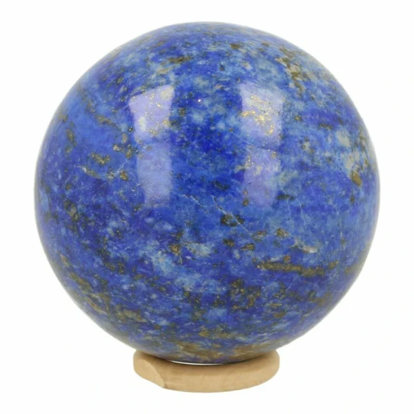 Mooie frisse lapis lazuli bol met diamater van 68mm op houten ring