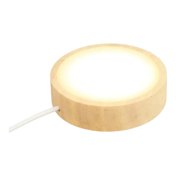 Led lamp van hout met USB aansluiting en schakelaar