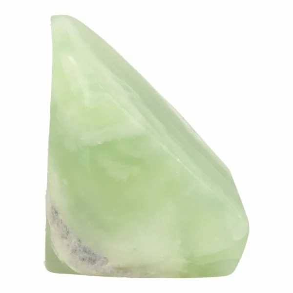 Fraaie gepolijste serpentijn van 12cm hoog in bijzondere vorm