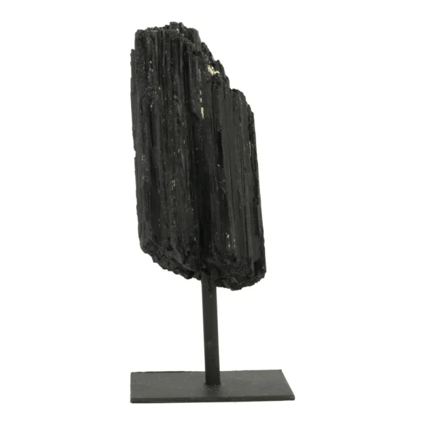 Fraaie zwarte toermalijn op standaard van 16cm hoog uit Brazilië