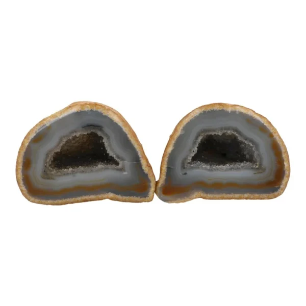 Agaat geode paar nr1 van 8cm breed