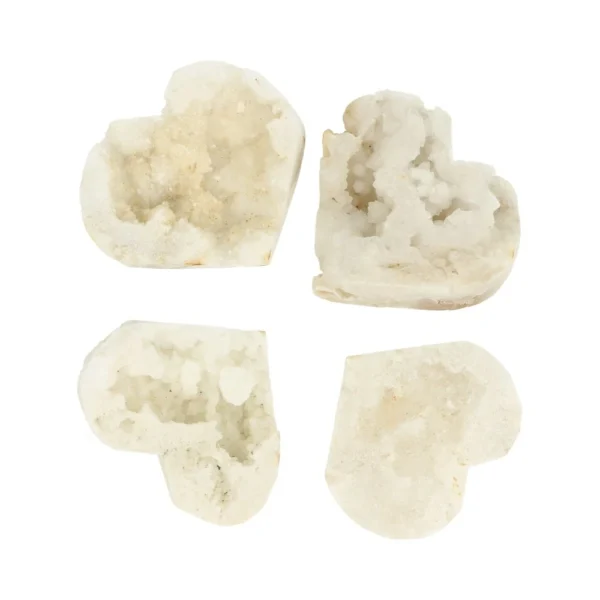 Leuk bergkristal geode hart van 5,5-6,5cm breed