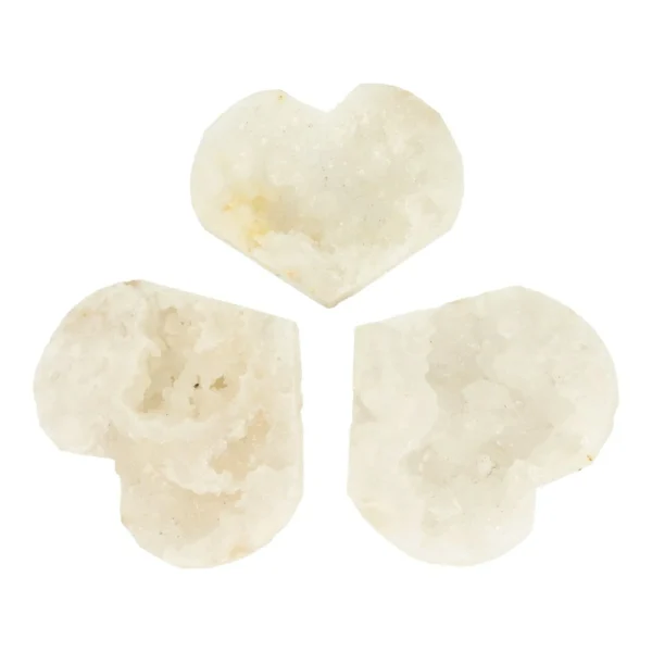 Bergkristal geode hart van 7-8cm breed