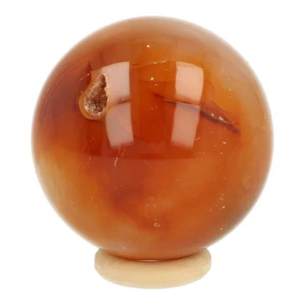 Fraaie rode carneool bol met diameter van 4cm 'nr2'