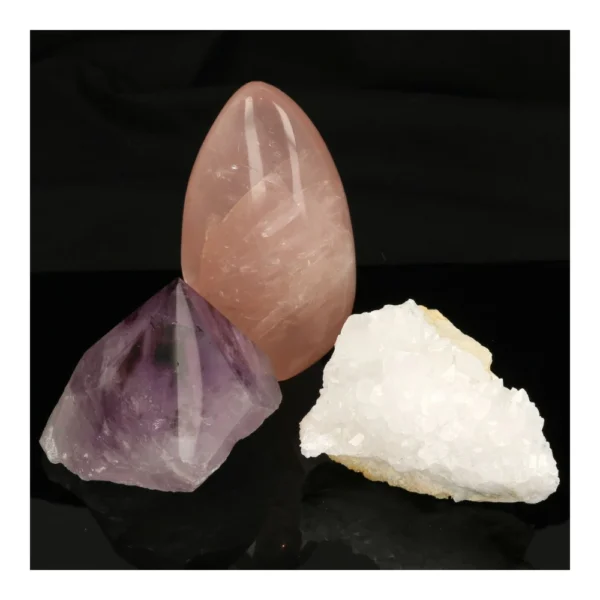 Bijzondere gouden driehoek set GD04 met fijne energie