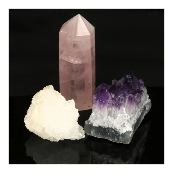 Leuke gouden driehoek edelstenen set GD10