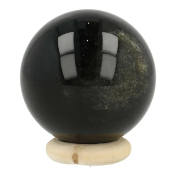 Goudglans obsidiaan bol 4cm