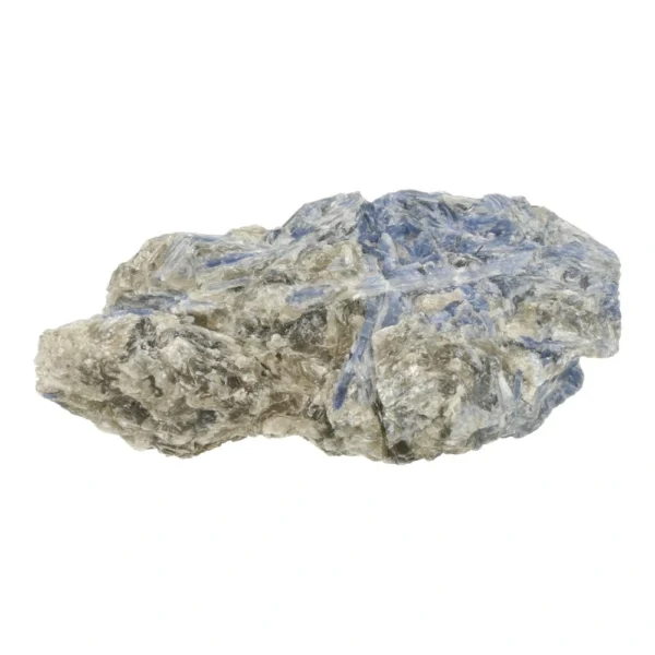 Mooi grillig stuk bauwe kyaniet met kwarts en mica en 16cm lang