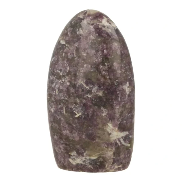 Fraaie paarse lepidoliet vrije vorm van 108mm hoog