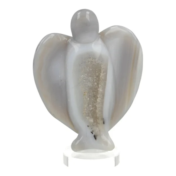 Fraaie agaat engel op standaard nr1 van 10cm hoog