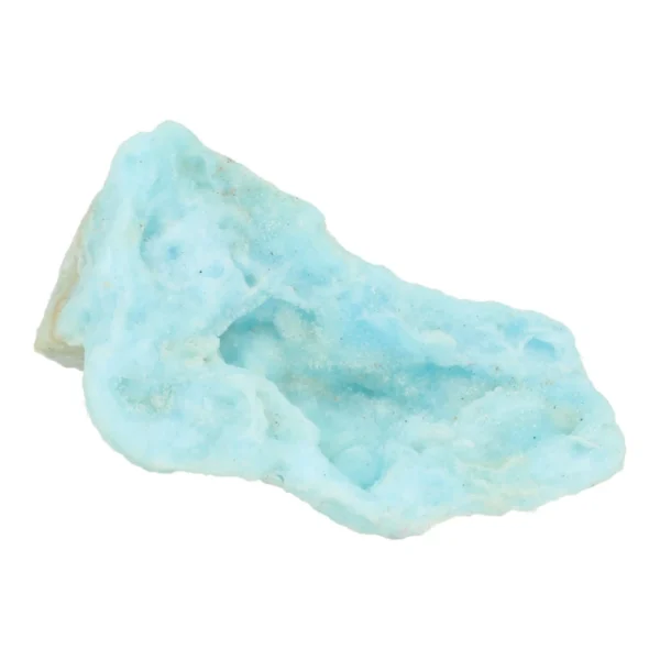 Bijzondere carribean blue calciet ruw nr4 van 8cm lang