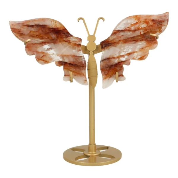 Mooie rode golden healer vlinder op standaard 'nr3'