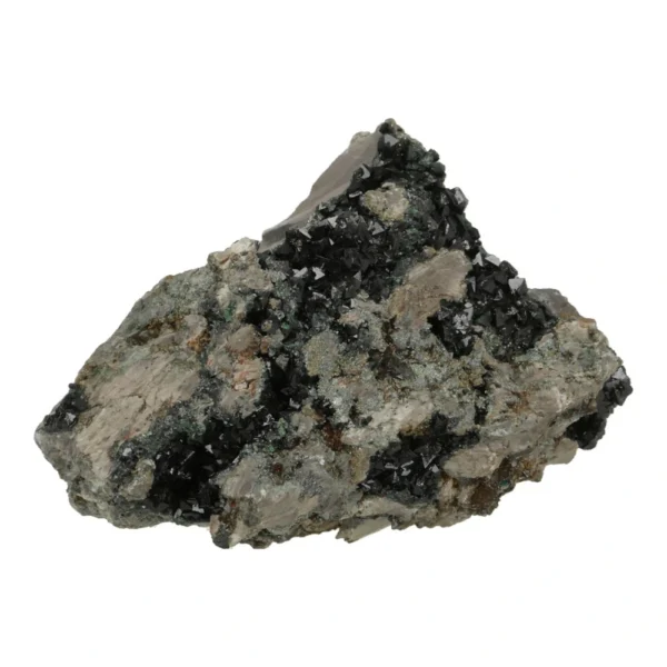 Bijzonder fraai cluster libetheniet met donkergroene kristallen aan beide zijdes 'nr16'