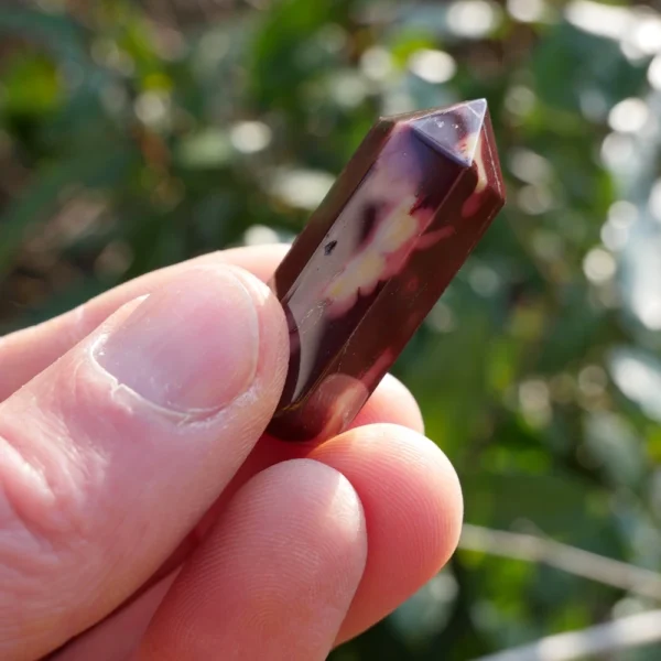 Mooi getekende mookaiet jaspis massagesteen van 5cm 'nr1'