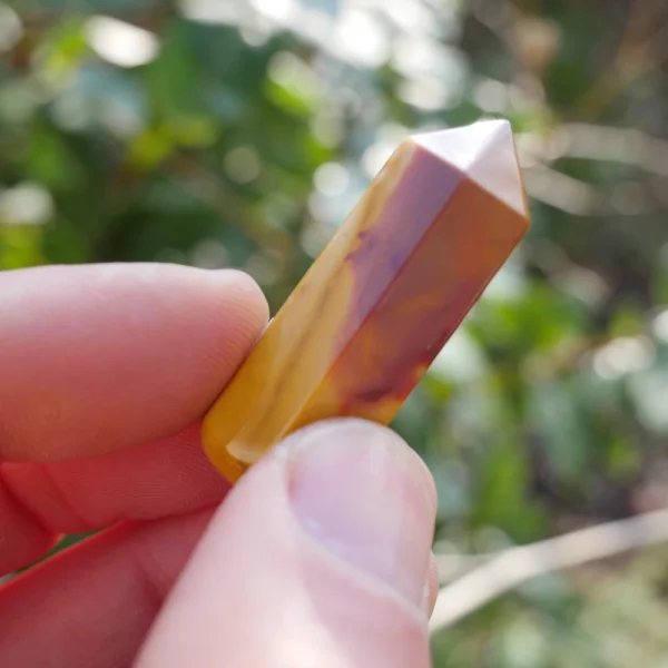 Mooi getekende mookaiet jaspis massagesteen van 5cm 'nr2'