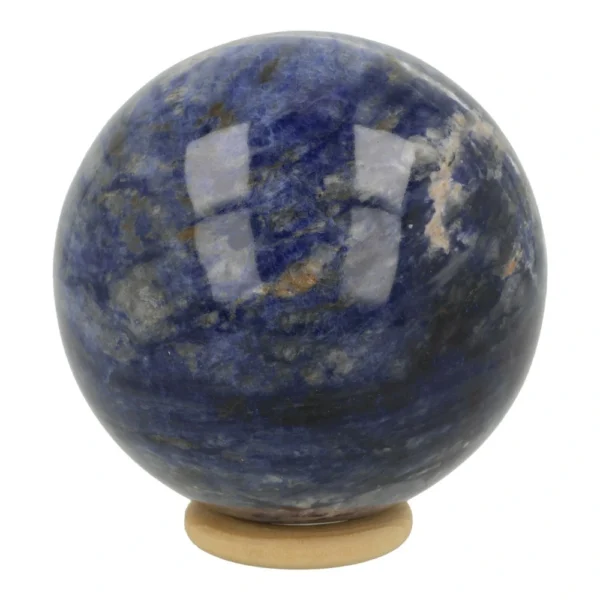 Mooie donkerblauwe sodaliet bol met diameter van 7cm uit Namibië