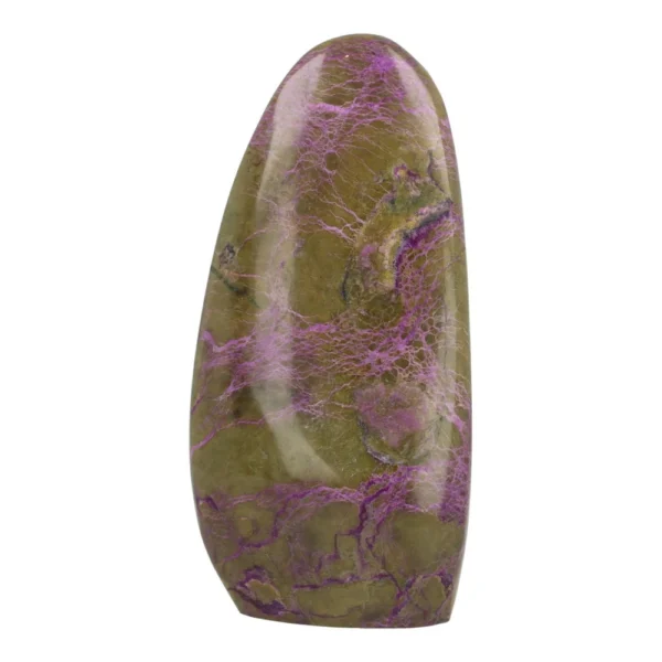 Leuke slanke gepolijste stichtiet van 90mm hoog uit Zuid Afrika